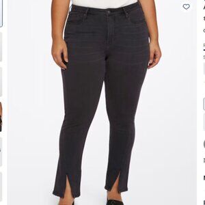 Vigoss Ace High Rise Straight Leg With Side Slit Jean